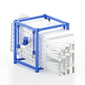 Industrial Plate And Frame Filter Press Equipment With Blue Frame And White Plates