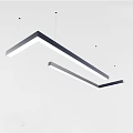 Modern Geometric Pendant Lights With Sleek Linear Design For Interior Ceiling 3d model