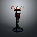 Modern Umbrella Stand Holding Red Green And Black Umbrellas For Home