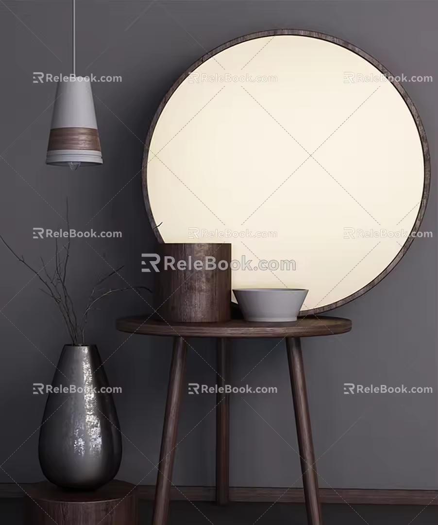 Nordic Round Several Zen Pile Products 3d model