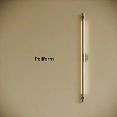 Poliform Modern Wall Lamp With Sleek Long Strip Design And Metal Frame 3d model