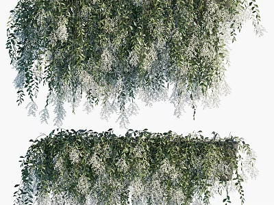 Lush Green Hanging Vines Decorative Ornament Set For Home Decoration 3d model