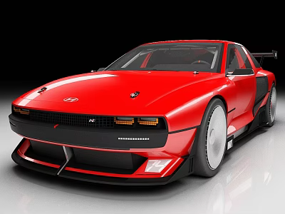 Red Sports Car With Modern Aerodynamic Design And Sleek Alloy Wheels 3d model