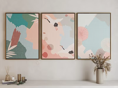 Modern abstract painting art hanging painting 3d model