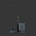 modern signal receiver dual frequency radio transceiver signal original signal 3d model