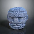 Traditional Headdress With Intricate Carved Design And Decorative Patterns