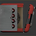 Red Mini Refrigerator With Coca-Cola Bottle And Sprite Stickers Vintage Design