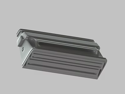 Durable Aluminum Alloy Industrial Component With Parallel Strips And Sleek Surface 3d model