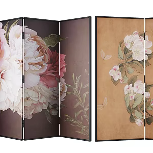 new chinese style screen 3d model