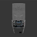 Futuristic Cockpit Design With Transparent Enclosure Metallic Frame And Controls