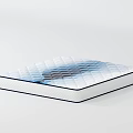 Mattress With Blue Wave Pattern And Diamond Texture For Comfortable Sleep 3d model