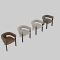 Modern Brown Leather Armchair With Metal Frame And Comfortable Seat