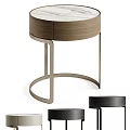 Modern Bedside Table Interior Design With Metal Frame And Storage Drawer 3d model
