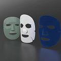 Colorful Green White And Blue Face Masks For Daily Beauty Skincare Essentials