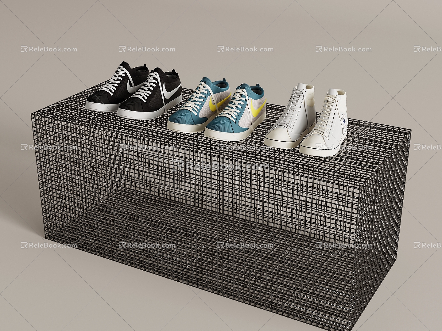 Modern Men's Shoes Casual Shoes 3d model