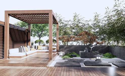 New Chinese Courtyard Landscape 3d model