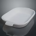 Dinnerware Set With White Ceramic Rectangular Baking Dish And Handles For Kitchen