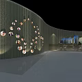 Innovative Exhibition Booth Design With Domed Glass Roof Curved Structure Interior Display Areas Modern Lighting