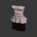 White Lace Peplum Top With Ruffled Hem And Elegant Fashion Design