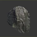 Detailed Mountain Terrain 3D Model with Topographic Texture and Digital Rendering 3d model