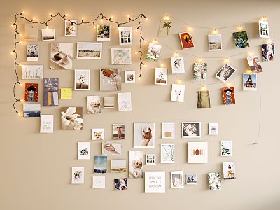 Photo Wall Notes Wall Post-it Notes Photo Wall Decorations Pendant 3d model