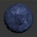 Detailed Lifelike Blue Spherical Blueberry Featuring Textured Surface With Small Protrusions