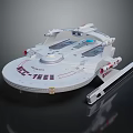 Star Trek NX 01 Starship Model With Detailed White Design And Display Stand