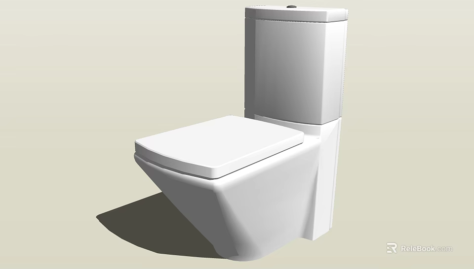 Modern White Toilet Design With Sleek One Piece Structure And Clean Lines 3d model 