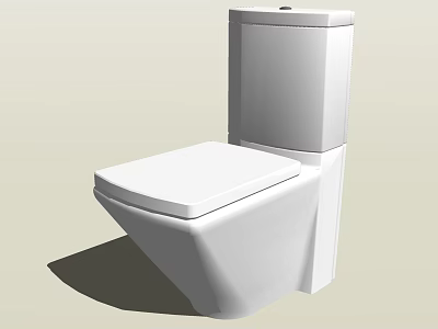 Modern White Toilet Design With Sleek One Piece Structure And Clean Lines 3d model