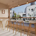 Milk Tea Shop With Mythical Creature Mural And Modern Decor