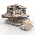 Layered Natural Organic Stacked Structure With Textured Surfaces And Irregular Layers