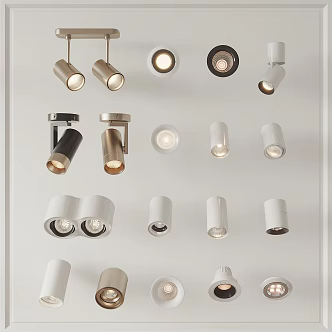 Modern spotlight downlight spotlight track light 3d model