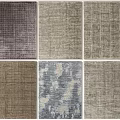Various Square Rugs With Different Textures And Neutral Color Patterns For Home Decor 3d model