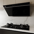 Range Hood Stove Combination Stove Side Range Hood 3d model