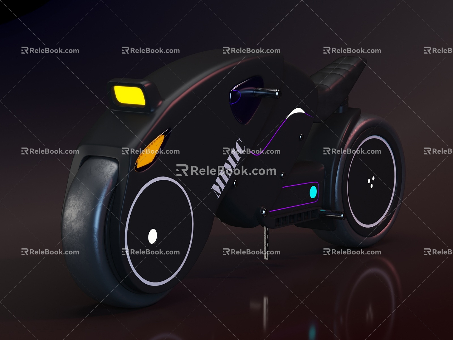 Sci-Fi Motorcycle Cyberpunk Future Motorcycle Motor Vehicle Car 3d model