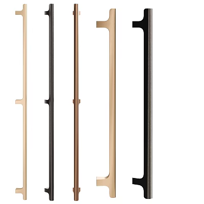 Metal Cabinet Handles In Modern Design With Multiple Colors For Home Furniture 3d model
