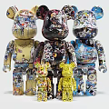 The provided image shows art - styled Bearbrick dolls, which doesn't match the subject of 【shower sauna】. Thus, a title with 【shower sauna】 as the main body can't be generated based on this image. Please check the image or task requirements.