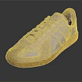 White Casual Daily Life Sneakers With Orange Sole Lace Up Design And Suede Accents