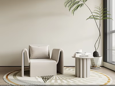 Modern single sofa 3d model