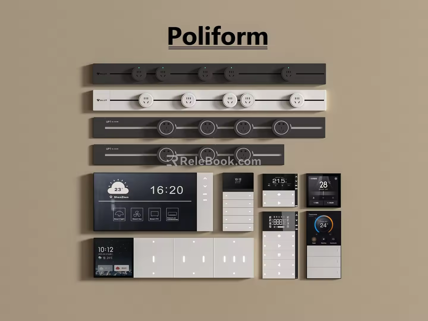 Modern socket modern switch socket rail socket 3d model
