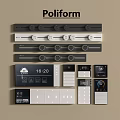 Modern socket modern switch socket rail socket 3d model
