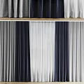 Elegant Modern Curtains with Blue White Gray Textured Design for Home Interior Styling