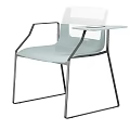 Modern Light Gray Office Chair With Metal Frame And Ergonomic Design