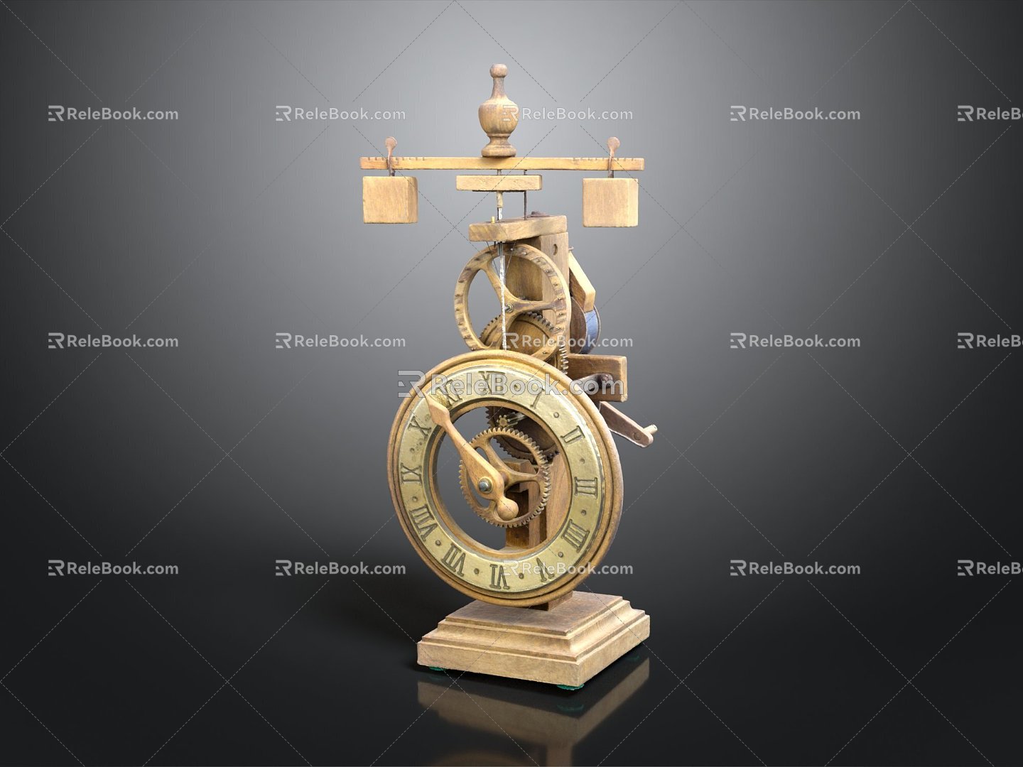 Floor Clock Big Clock Retro Clock Retro Clock Retro Clock Large Clock Pendulum Furnishings Furnishings 3d model