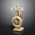 Floor Clock Big Clock Retro Clock Retro Clock Retro Clock Large Clock Pendulum Furnishings 3d model