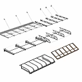 Durable Outdoor Canopy Structural Frame Components and Support System Parts 3d model