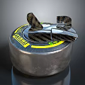 Cheetah Curling Stone Winter Sports Equipment With Yellow Stripe Carbon Fiber Top