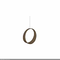 Modern Minimalist Golden Ring Shaped Metal Pendant Light for Contemporary Interior Spaces