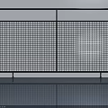 Modern Double Swing Door With Black Frame And Grid Design For Home Interior