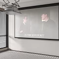 Modern Projector Projection Curtain 3d model